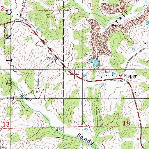 Topographic Map of Petty School (historical), MO