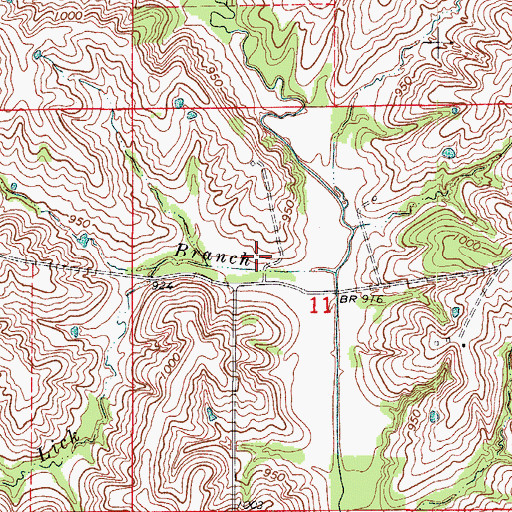 Topographic Map of Buchannan School (historical), MO