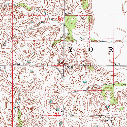 Topographic Map of Snyder School (historical), MO