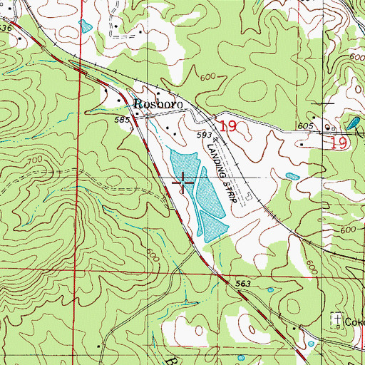 Topographic Map of Rosboro, AR