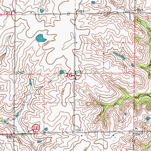 Topographic Map of Jones School (historical), MO