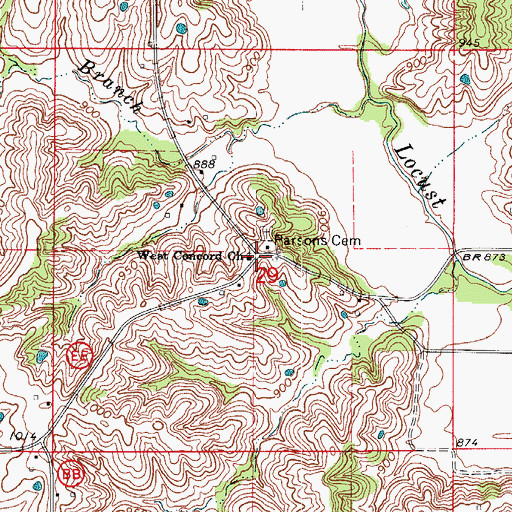 Topographic Map of Quinn, MO