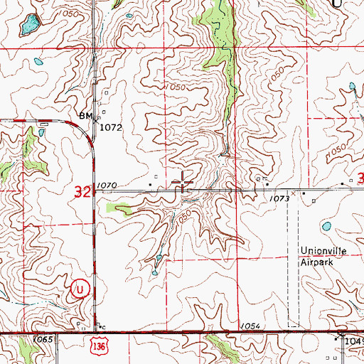 Topographic Map of Douglas School (historical), MO