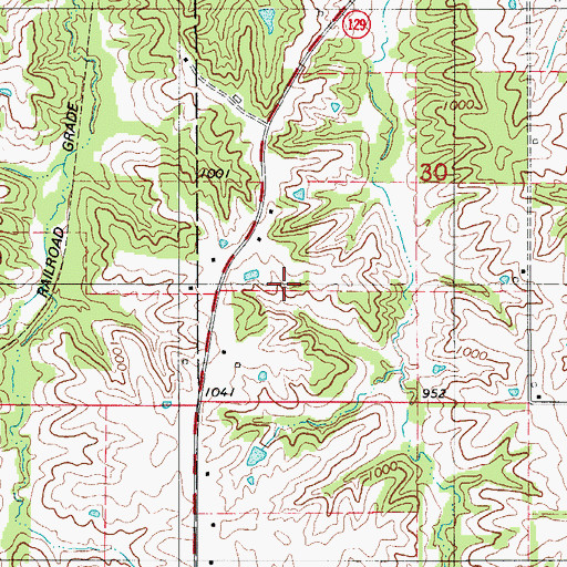 Topographic Map of Blackbird School (historical), MO