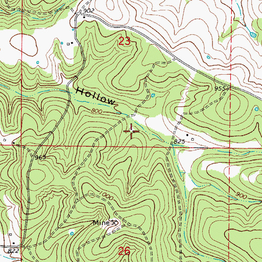 Topographic Map of Valley Star School (historical), MO