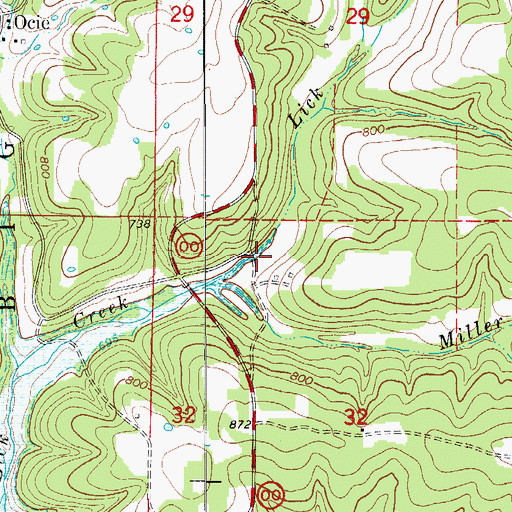 Topographic Map of Salem School (historical), MO