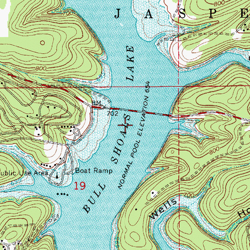 Topographic Map of Theodosia (historical), MO