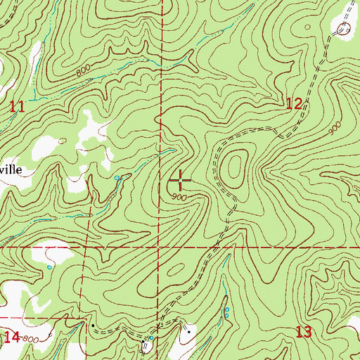 Topographic Map of Dugginsville School (historical), MO