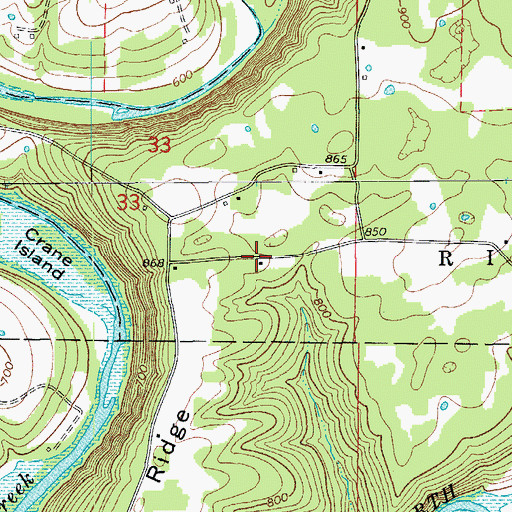 Topographic Map of Bratcher School (historical), MO