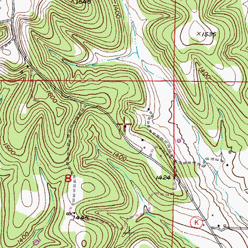 Topographic Map of Sky Light School (historical), MO