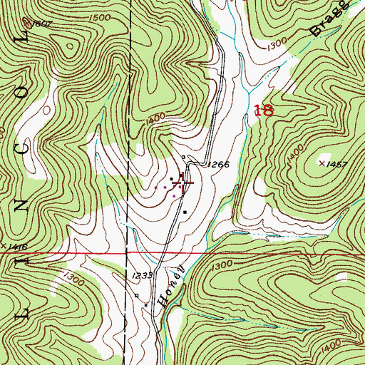 Topographic Map of Granada, MO