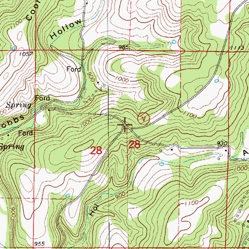 Topographic Map of Tedrick (historical), MO