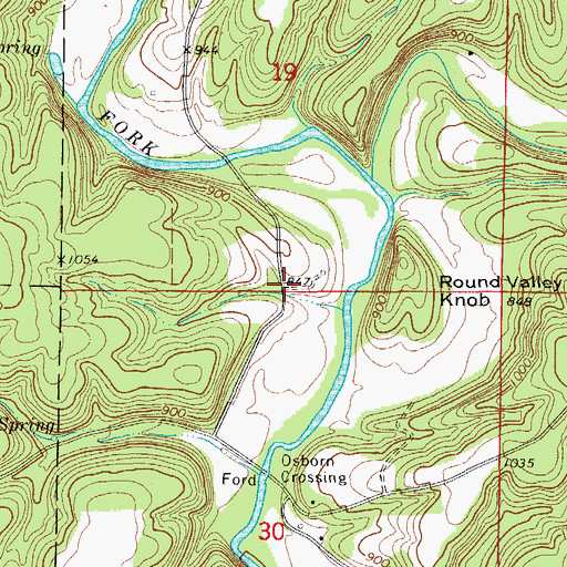 Topographic Map of Biggs (historical), MO