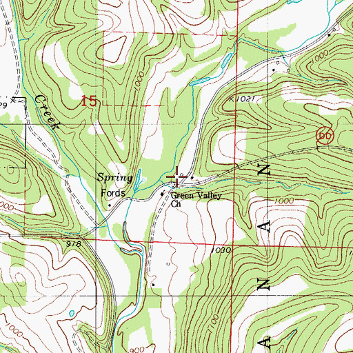Topographic Map of Witty, MO