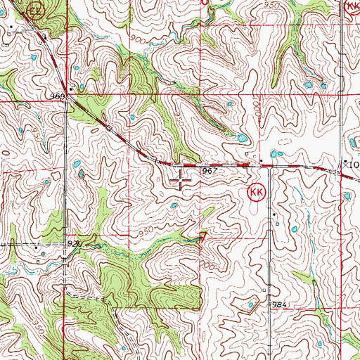 Topographic Map of Enterprise School (historical), MO