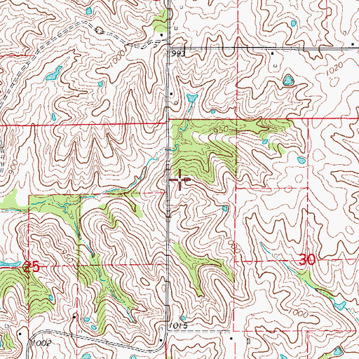 Topographic Map of Colfax School (historical), MO