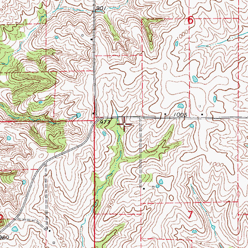 Topographic Map of Wintersville School (historical), MO