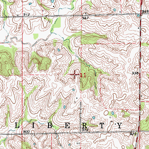 Topographic Map of Ross School (historical), MO