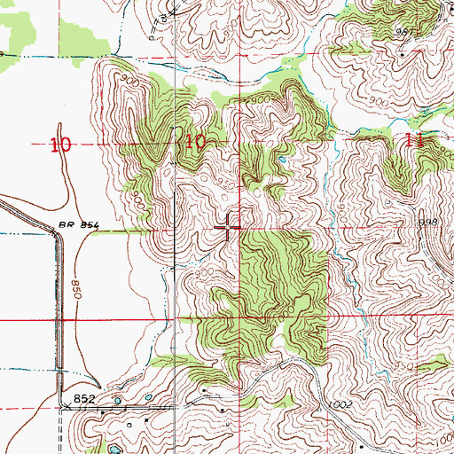 Topographic Map of Anspach School (historical), MO