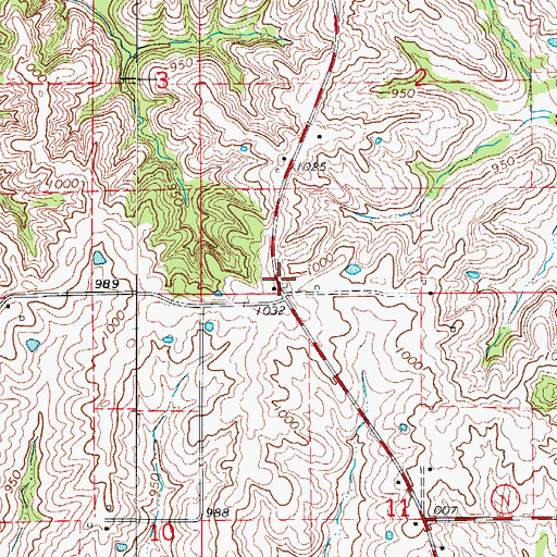 Topographic Map of Jackson Corner School (historical), MO