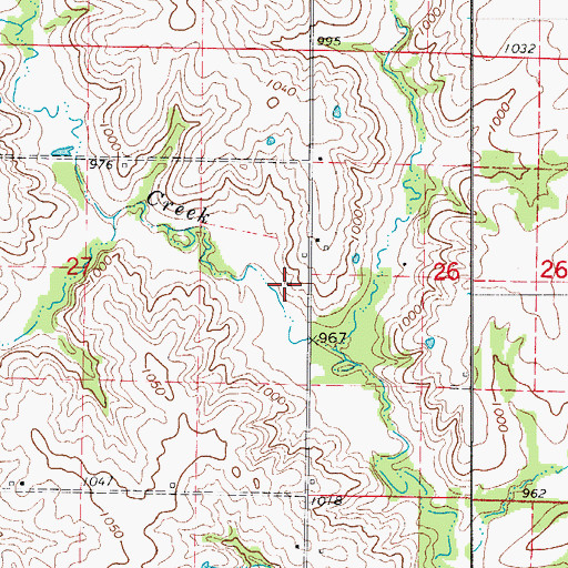 Topographic Map of Red School (historical), MO
