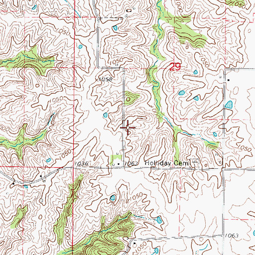 Topographic Map of Holliday School (historical), MO