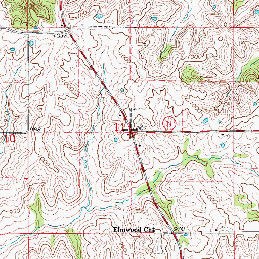 Topographic Map of Jacksonville, MO