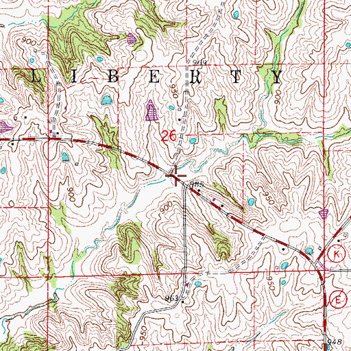 Topographic Map of Sterling School (historical), MO