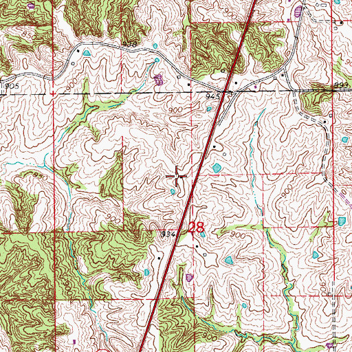 Topographic Map of Moggart School (historical), MO