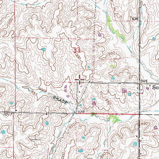 Topographic Map of Holly Hill School (historical), MO