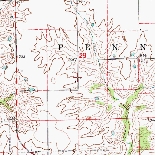 Topographic Map of Springer School (historical), MO