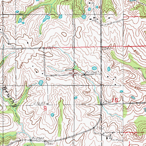 Topographic Map of Green Valley School (historical), MO