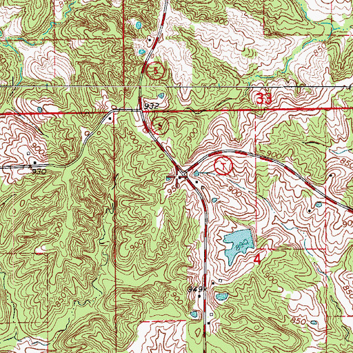 Topographic Map of Clem Springs School (historical), MO