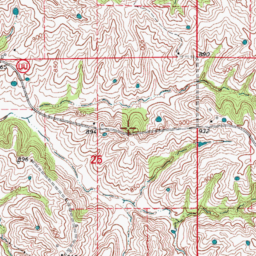Topographic Map of Knifong School (historical), MO
