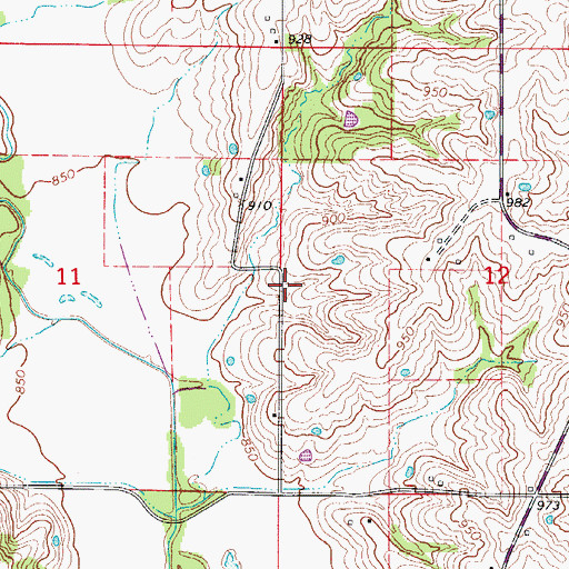 Topographic Map of Morris School (historical), MO