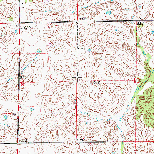 Topographic Map of Lone Star School (historical), MO