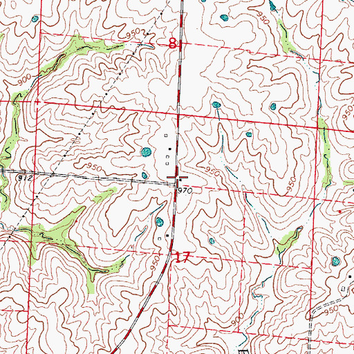 Topographic Map of Dickinson School (historical), MO
