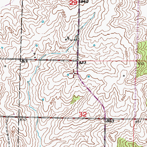 Topographic Map of Sights School (historical), MO