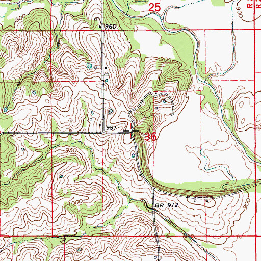 Topographic Map of Cavanaugh School (historical), MO