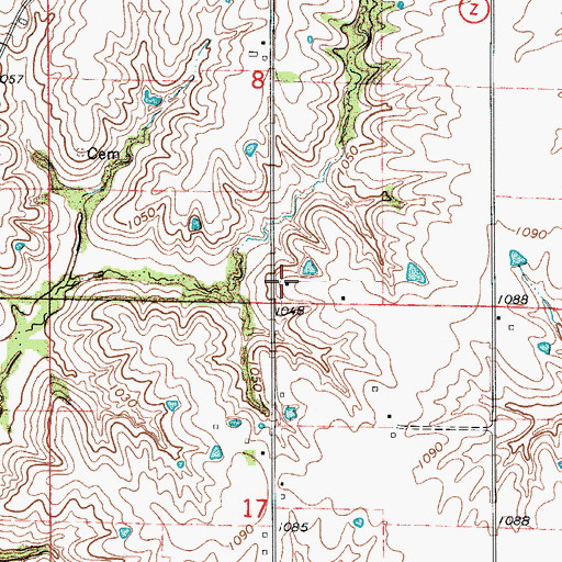 Topographic Map of Laughlin School (historical), MO