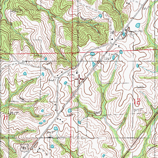 Topographic Map of Fairly School (historical), MO