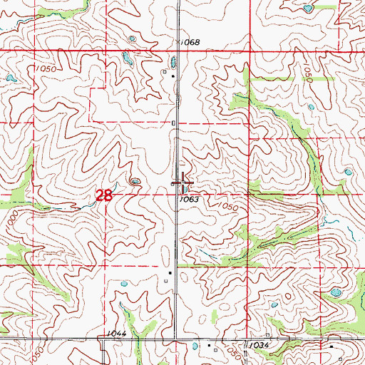 Topographic Map of Spencer School (historical), MO