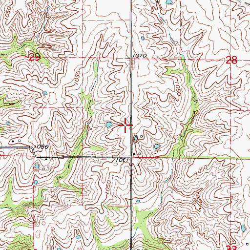 Topographic Map of Middleton School (historical), MO
