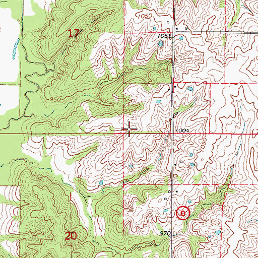 Topographic Map of Central School (historical), MO
