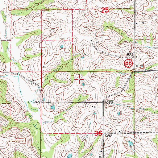 Topographic Map of Keith School (historical), MO