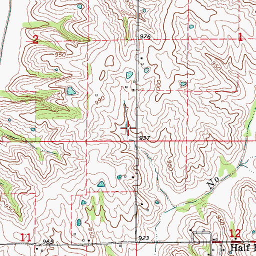 Topographic Map of Lyons School (historical), MO