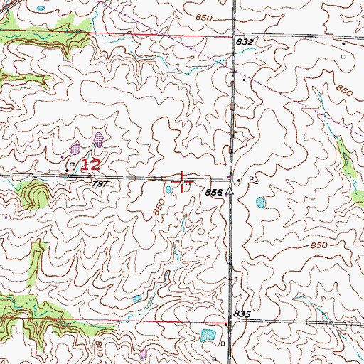 Topographic Map of Smith Center School (historical), MO