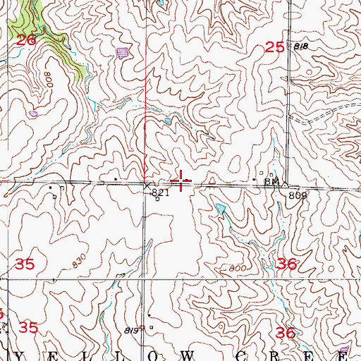 Topographic Map of Eastman School (historical), MO