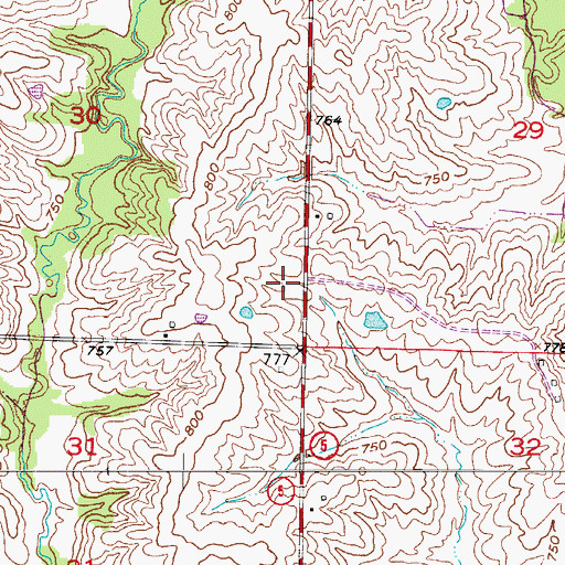 Topographic Map of Maupin School (historical), MO