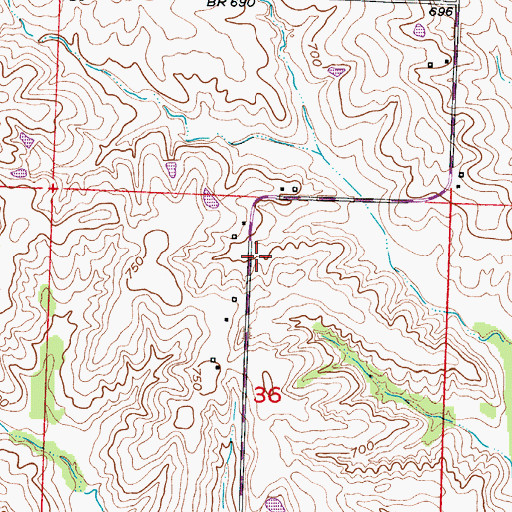 Topographic Map of Foggin School (historical), MO